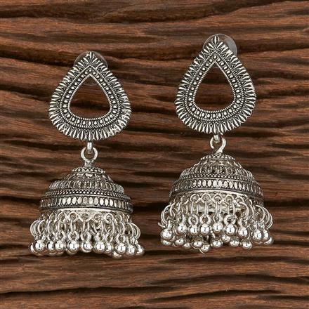 Jhumki With Oxidised Plating