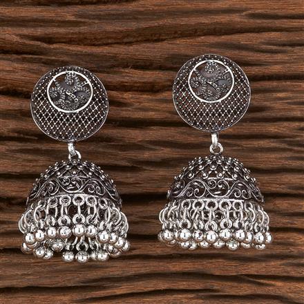 Jhumki With Oxidised Plating