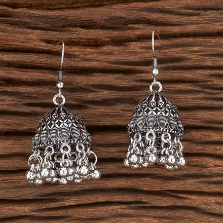 Hoops Earring With Oxidised Plating