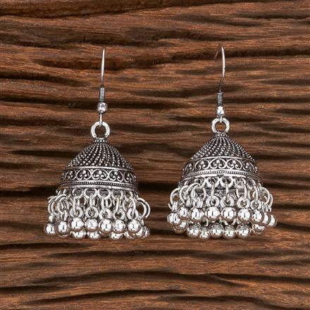 Hoops Earring With Oxidised Plating