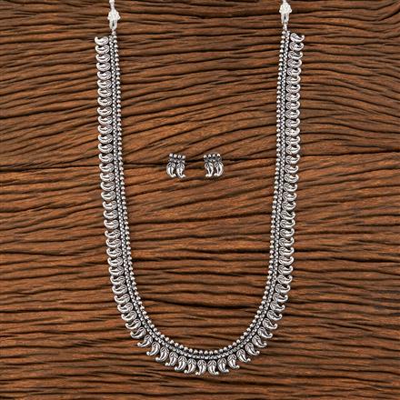 Long Necklace With Oxidised Plating