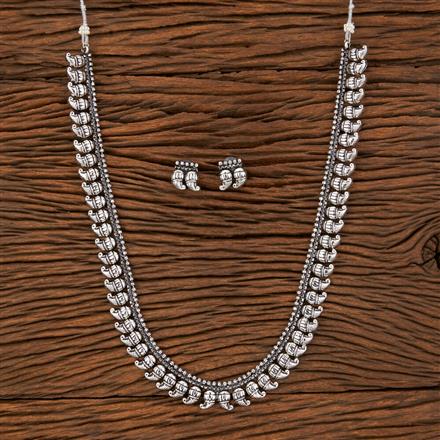 Long Necklace With Oxidised Plating