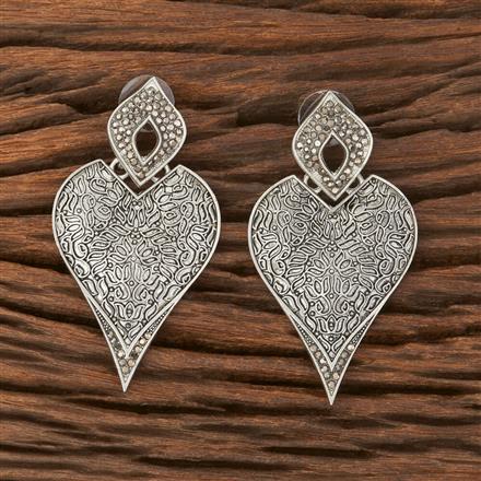 Classic Earring With Oxidised Plating