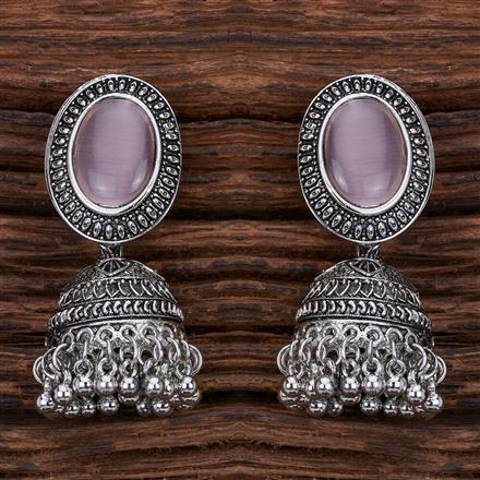 Jhumki With Oxidised Plating