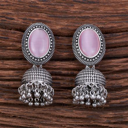 Jhumki With Oxidised Plating