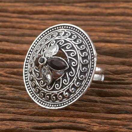 Adjustable Ring With Oxidised Plating