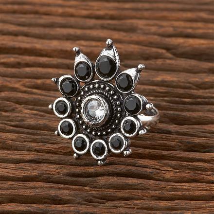 Adjustable Ring With Oxidised Plating