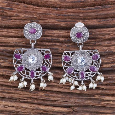 Classic Earring With Oxidised Plating