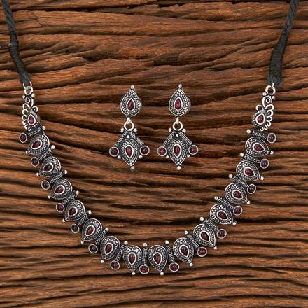 Classic Necklace With Oxidised Plating