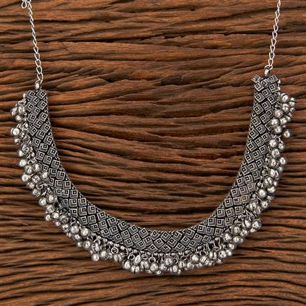 Classic Necklace With Oxidised Plating