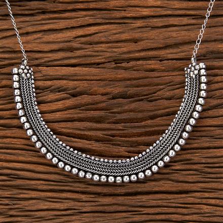 Classic Necklace With Oxidised Plating