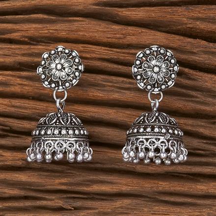 Jhumki With Oxidised Plating