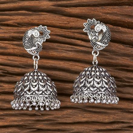 Jhumki With Oxidised Plating