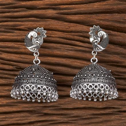 Jhumki With Oxidised Plating