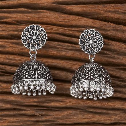 Jhumki With Oxidised Plating