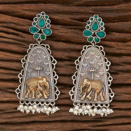 Trendy Earring With Oxidised Plating