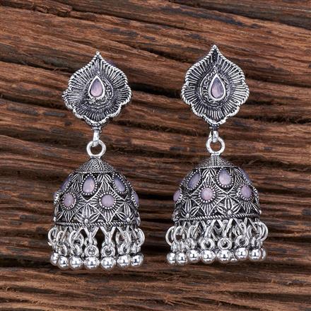 Jhumki With Oxidised Plating