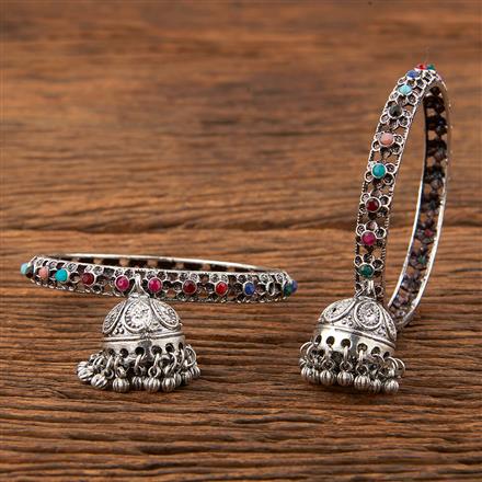 Classic Bangles With Oxidised Plating