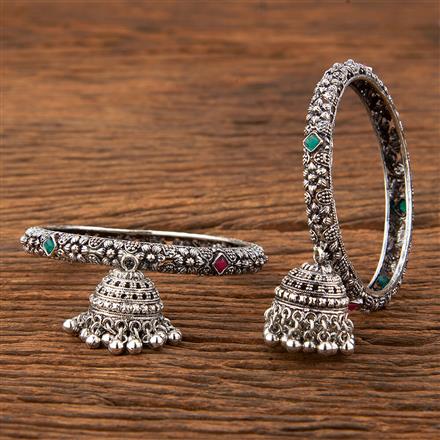 Classic Bangles With Oxidised Plating