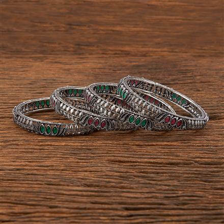 Classic Bangles With Oxidised Plating