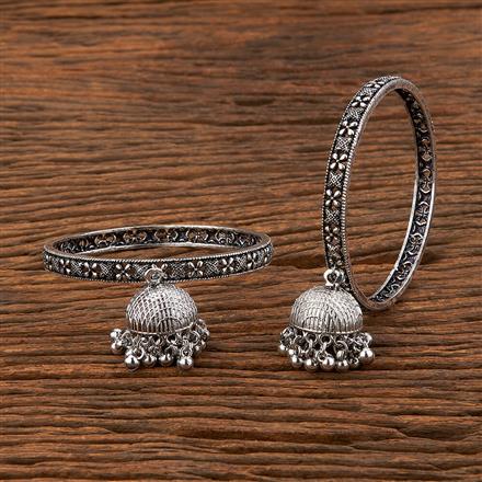 Jhumki Bangles With Oxidised Plating