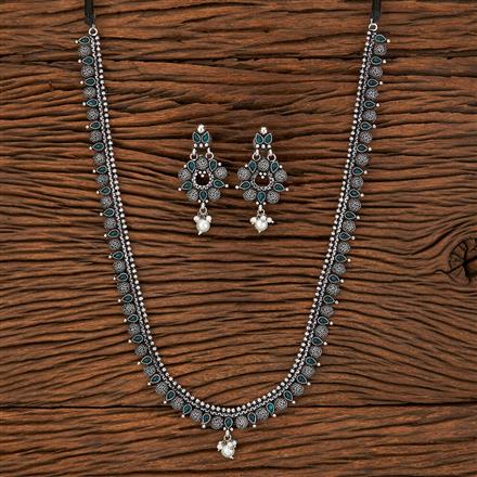 Long Necklace With Oxidised Plating