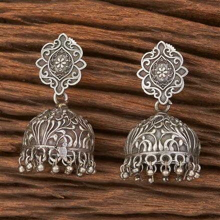 Jhumki With Oxidised Plating