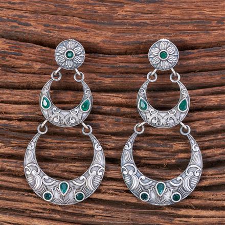 Chand Earring With Oxidised Plating