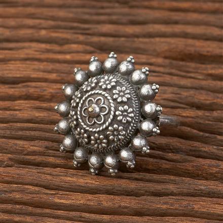 Adjustable Ring With Oxidised Plating