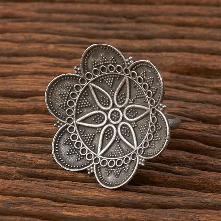 Adjustable Ring With Oxidised Plating