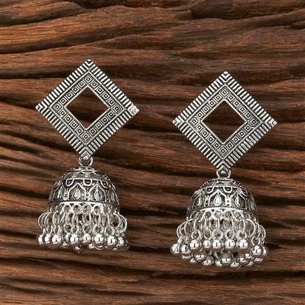 Jhumki With Oxidised Plating