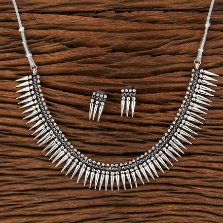 Classic Necklace With Oxidised Plating