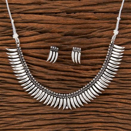 Classic Necklace With Oxidised Plating