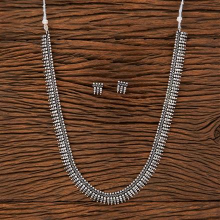 Long Necklace With Oxidised Plating