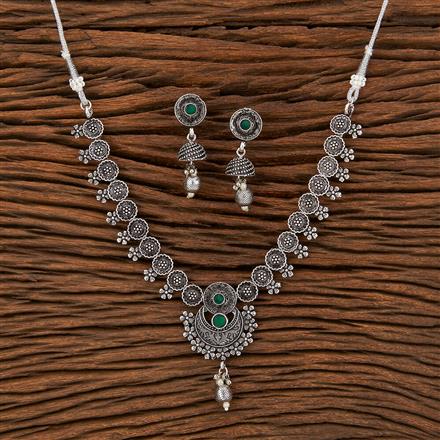 Classic Necklace With Oxidised Plating