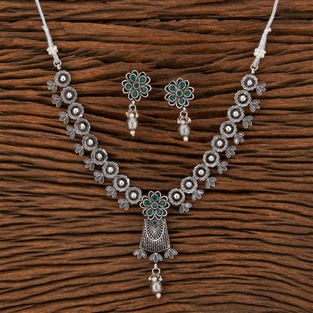 Classic Necklace With Oxidised Plating