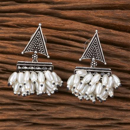 Classic Earring With Oxidised Plating