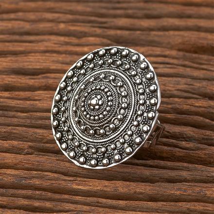 Adjustable Ring With Oxidised Plating