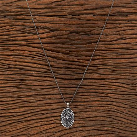 Classic Chain Pendant With Oxidised Plating