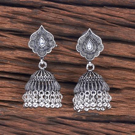 Jhumki With Oxidised Plating