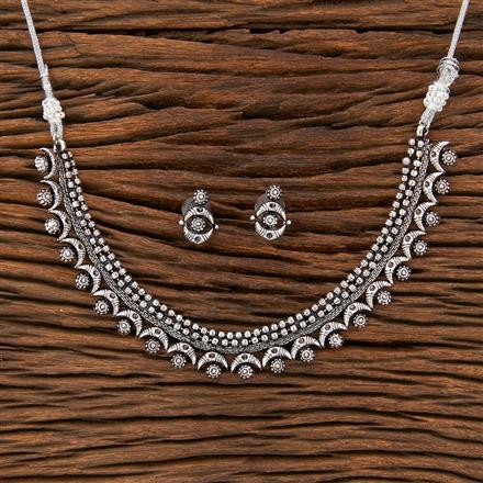 Classic Necklace With Oxidised Plating