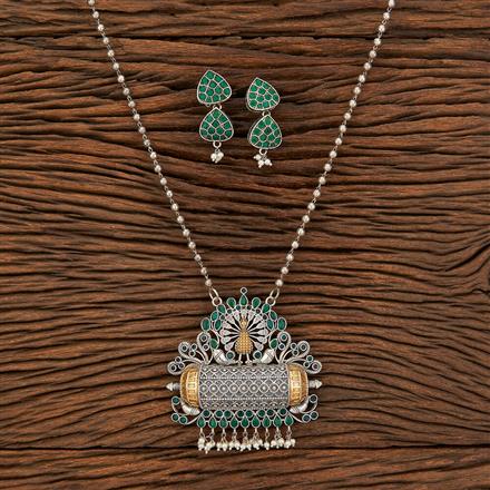 Peacock Necklace With 2 Tone Plating