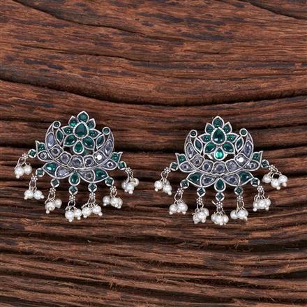 Chand Earring With Oxidised Plating
