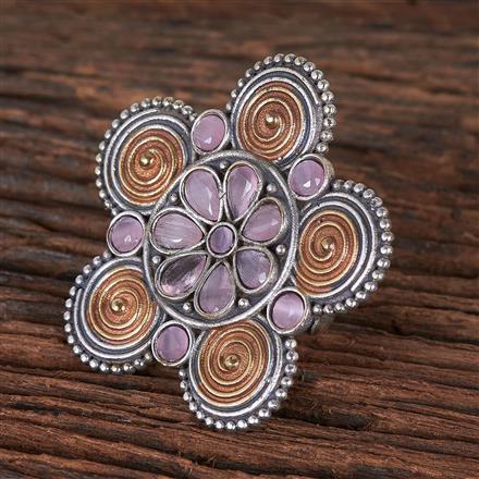 Adjustable Ring With 2 Tone Plating