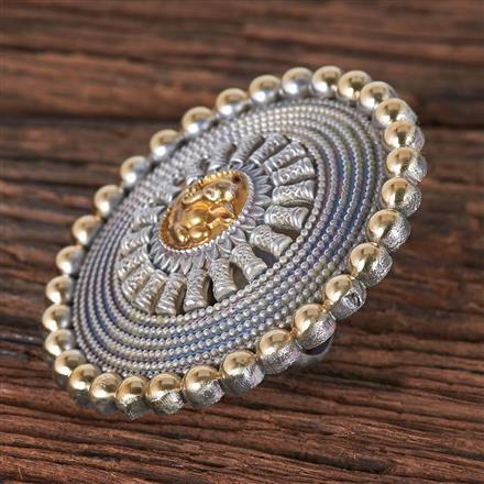 Adjustable Ring With 2 Tone Plating