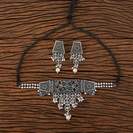 Choker Necklace With Oxidised Plating