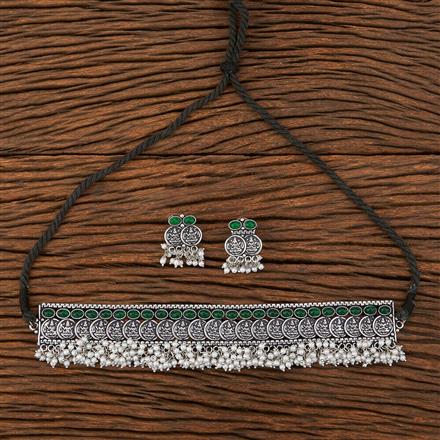 Choker Necklace With Oxidised Plating