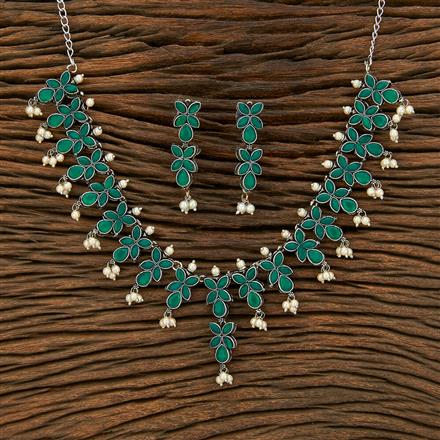 Classic Necklace With Oxidised Plating