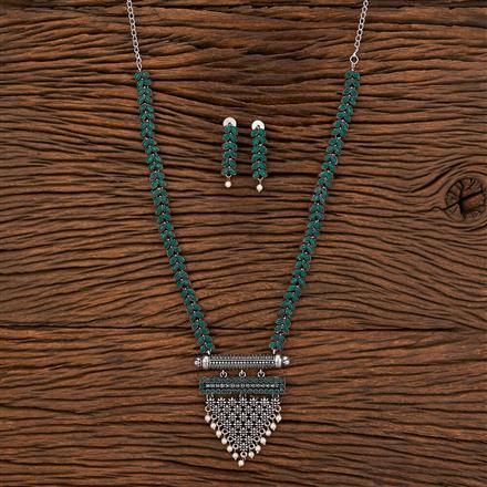 Long Necklace With Oxidised Plating