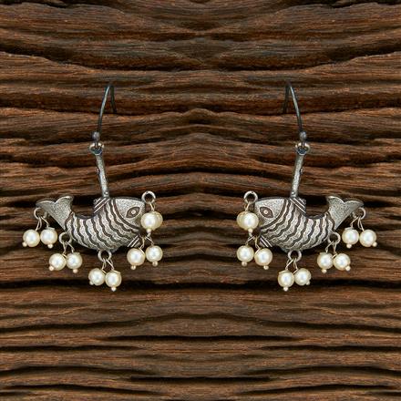 Classic Earring With Oxidised Plating